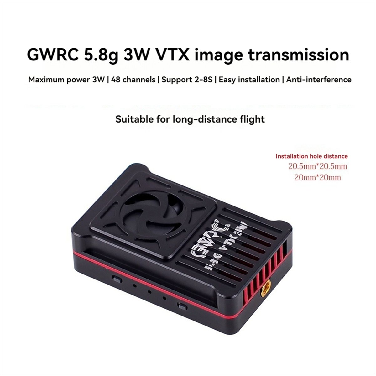 5.8G 3W VTX 비디오 송신기 48CH 장거리 F - Drone Racing Vtx 리뷰 및 가격
