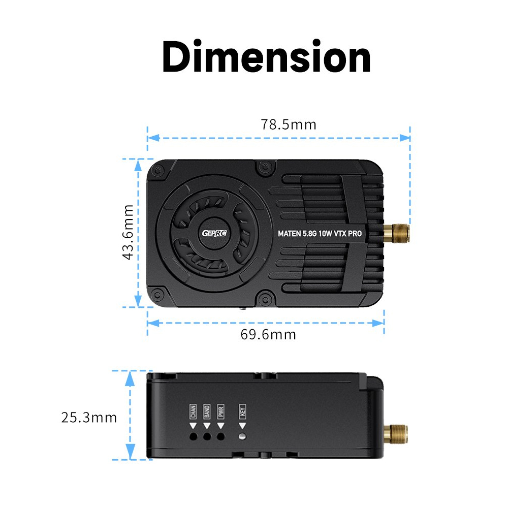 GEPRC MATEN 5.8G 10W VTX PRO 1 - Drone Racing Transmitter 리뷰 및 가격